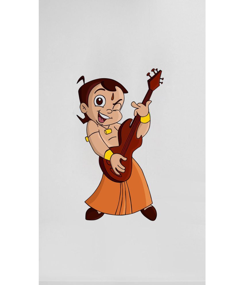     			Decor Villa Guitar Bheem PVC Multicolour Wall Sticker - Pack of 1