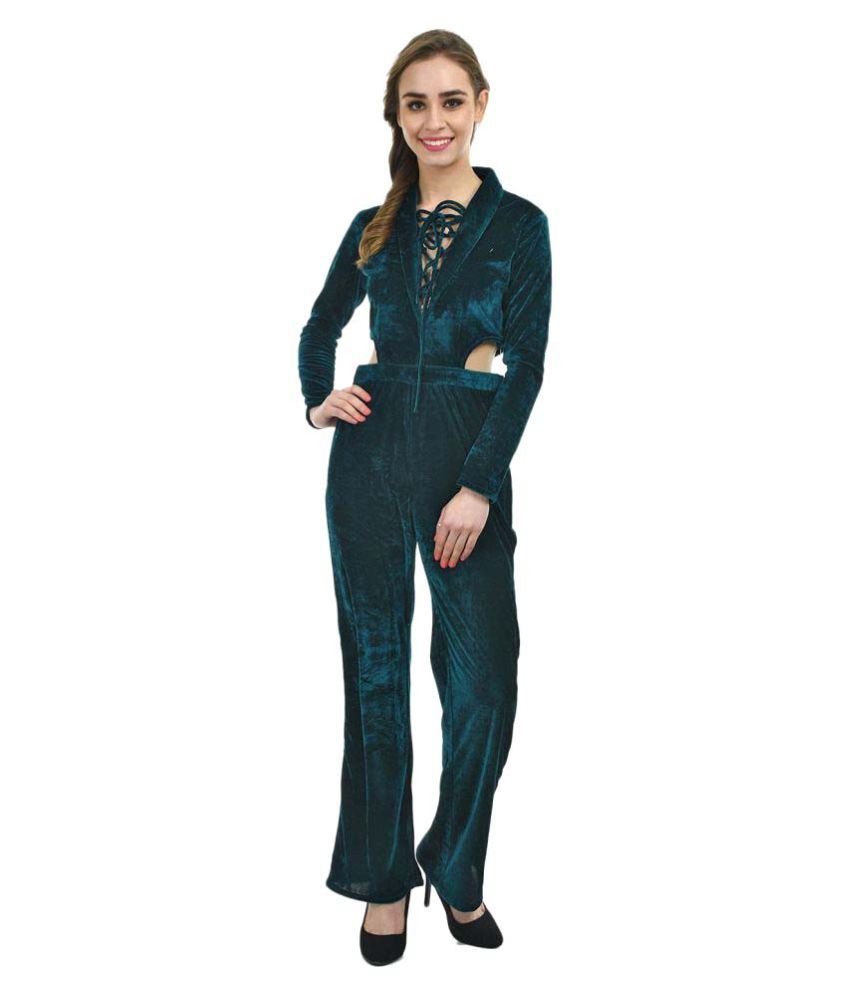 Velvet jumpsuit online india clearance