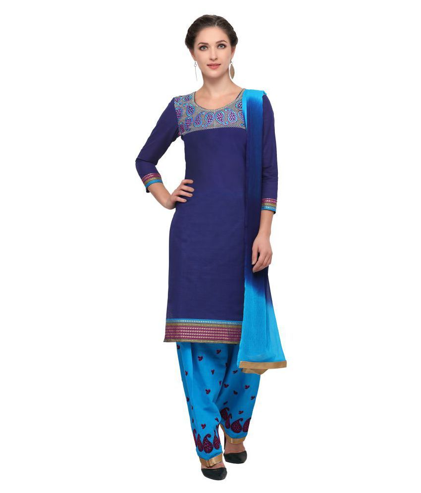 Ishin Blue Cotton Dress Material Buy Ishin Blue Cotton Dress Material 