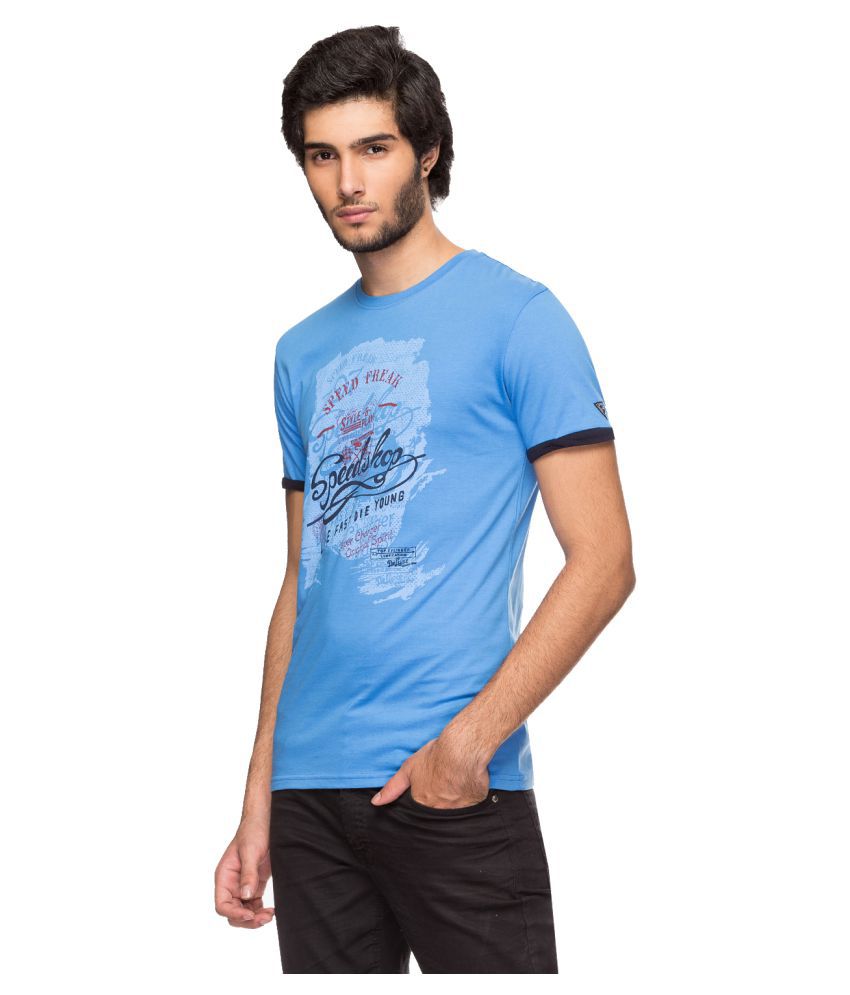 YOO Blue Round T-Shirt - Buy YOO Blue Round T-Shirt Online at Low Price ...