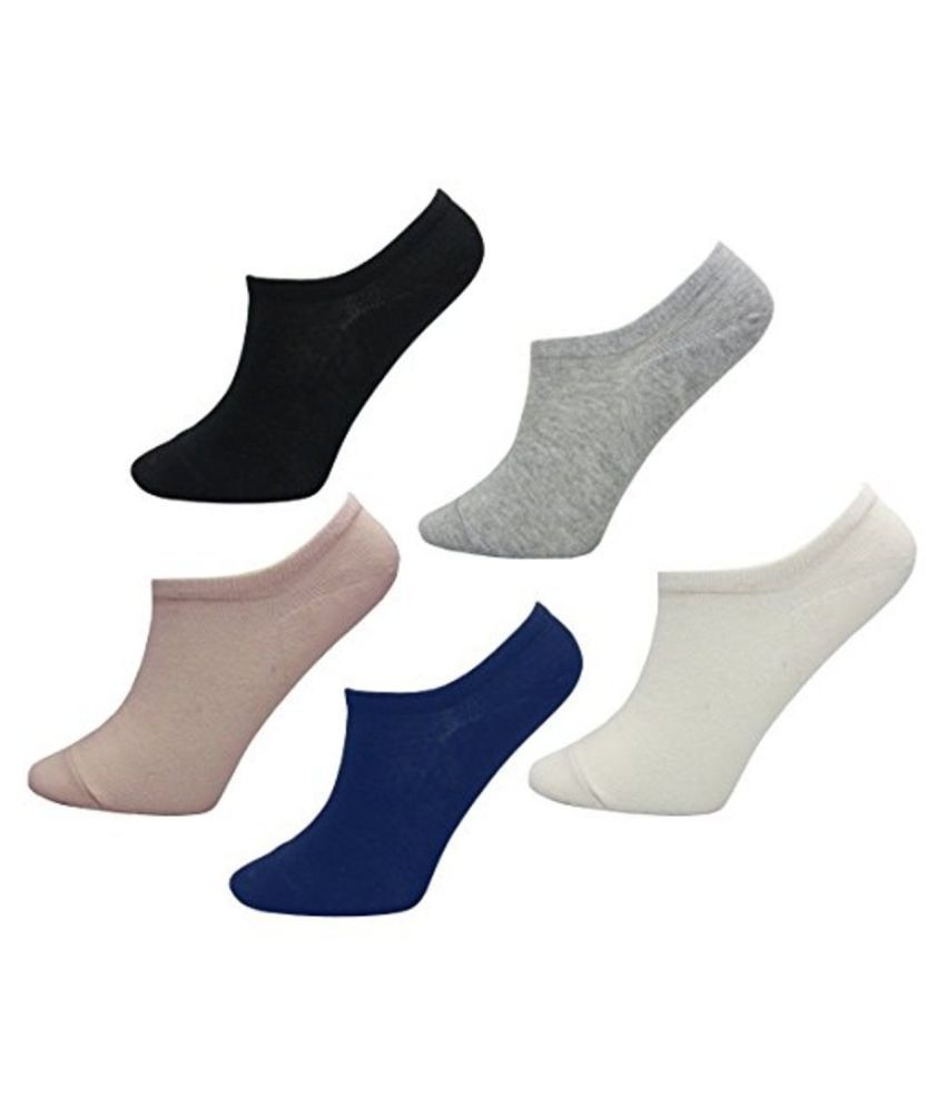     			Tahiro Multicolour Cotton Casual Footies Loafer Socks - Pack Of 5