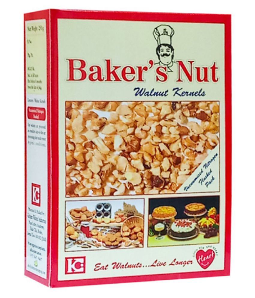 GO Baker's Nuts Regular Walnuts (Akhrot) Diced Kernels 250 gm Pack of 4