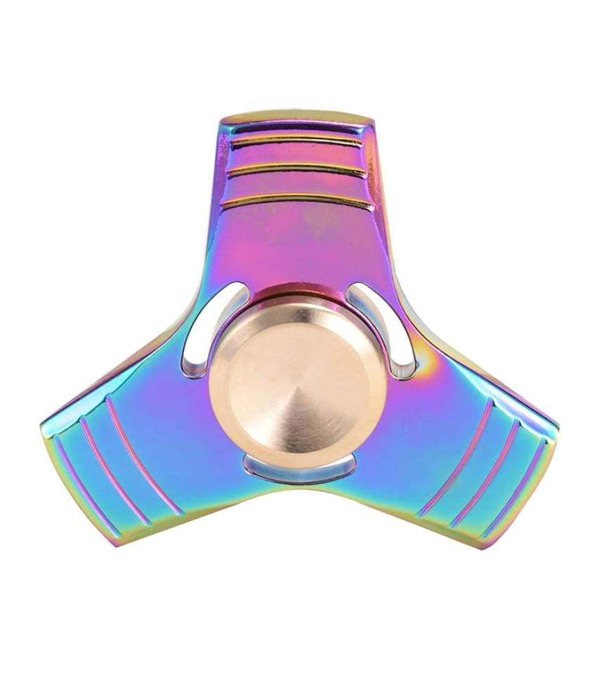 Sheeshaa Rainbow Fidget Hand Spinner Gadget Tri-Spinner Finger Focus ...