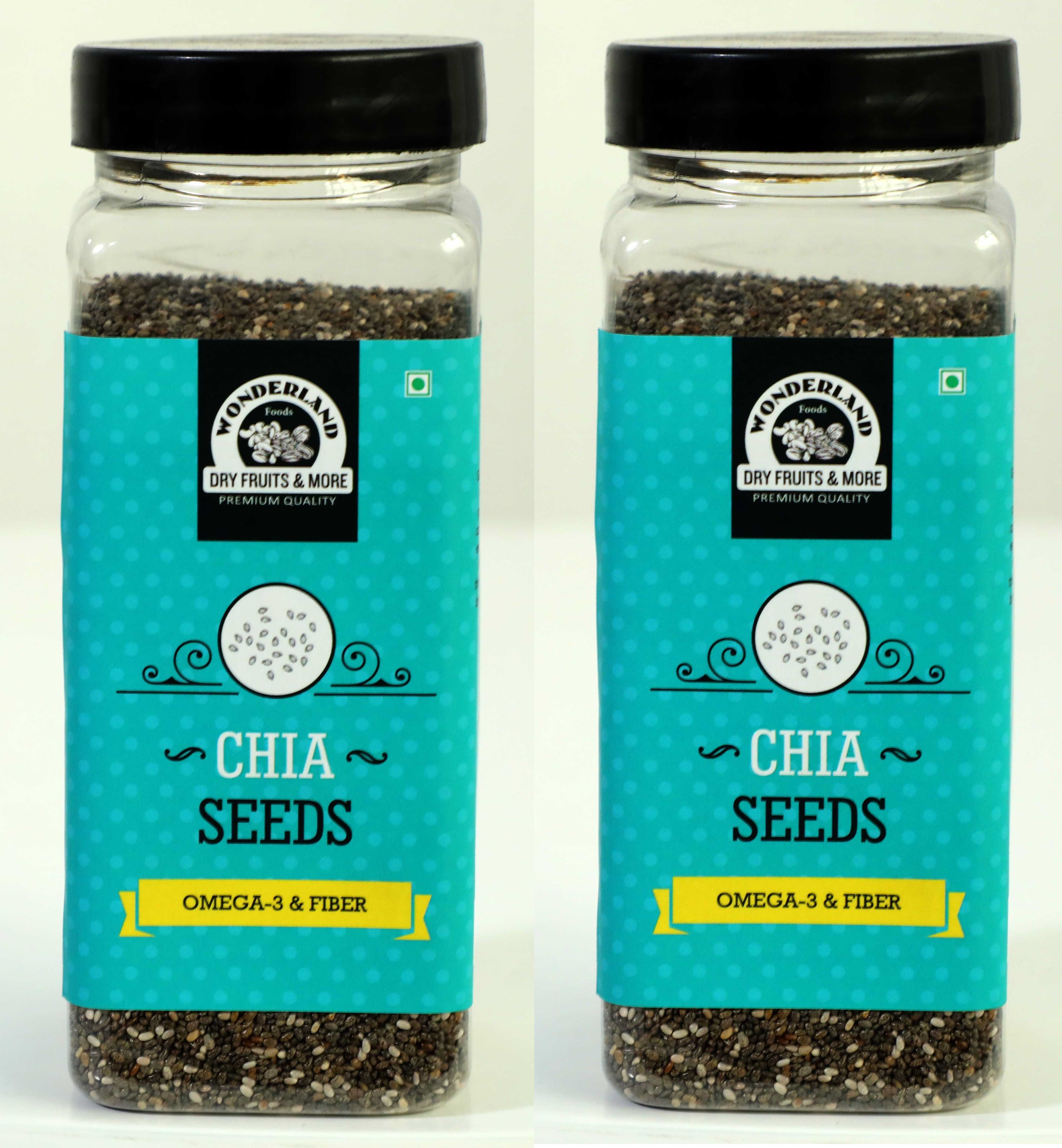 Wonderland Roasted Chia Seeds 200 gm Pack of 2: Buy ...