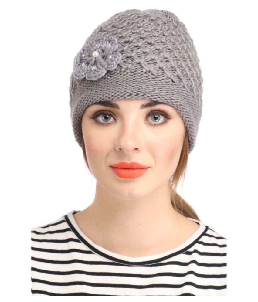     			Tahiro Grey Woollen Cap - Pack OF 1