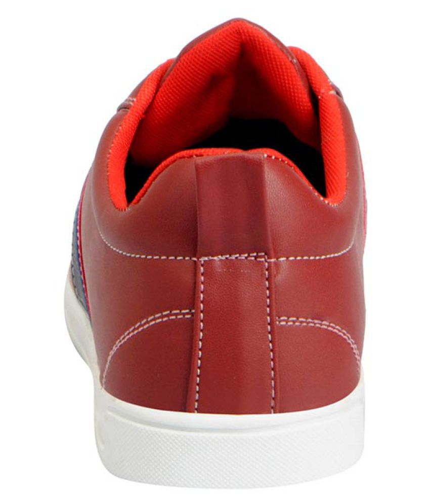 FAUSTO Sneakers Maroon Casual Shoes - Buy FAUSTO Sneakers Maroon Casual ...