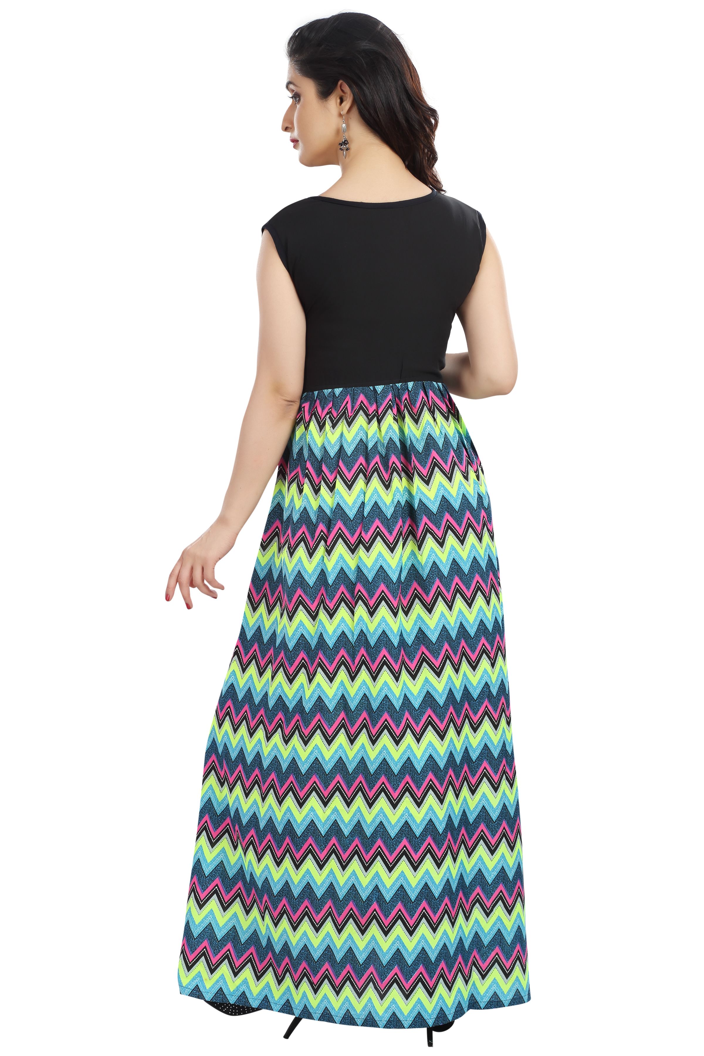 ORIO FASHION STORE Cotton Black Gown Buy ORIO FASHION STORE Cotton