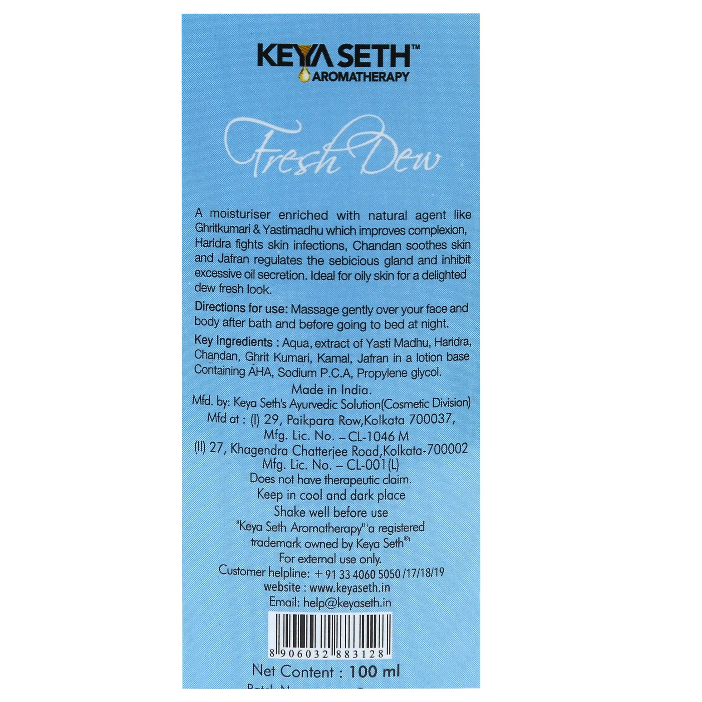 fresh dew moisturizer keya seth