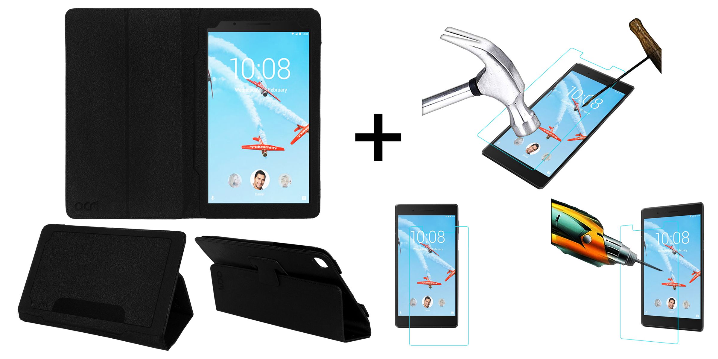 Lenovo Tab 7 Tb 7504x Cover bo By ACM Black Cases & Covers Lenovo Tab 7 Tb 7504x Cover bo By ACM Black