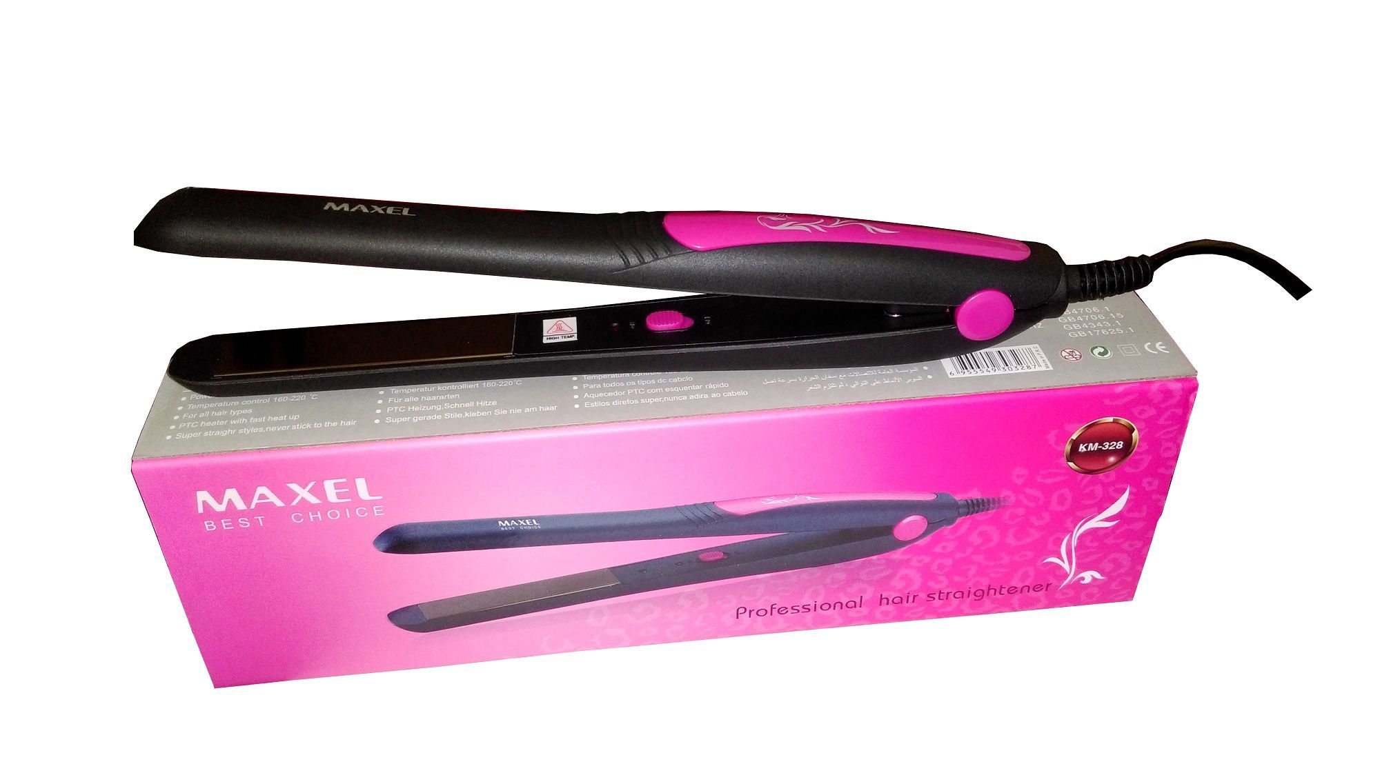 km 328 hair straightener