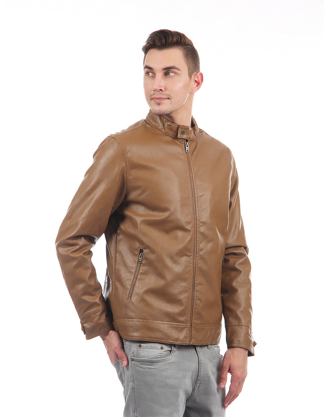 Aeropostale Brown Leather Jacket - Buy Aeropostale Brown Leather Jacket ...