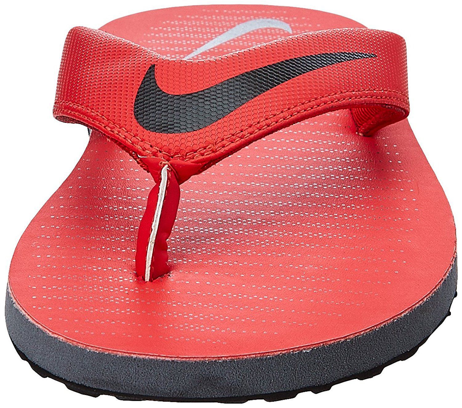 red and black nike flip flops