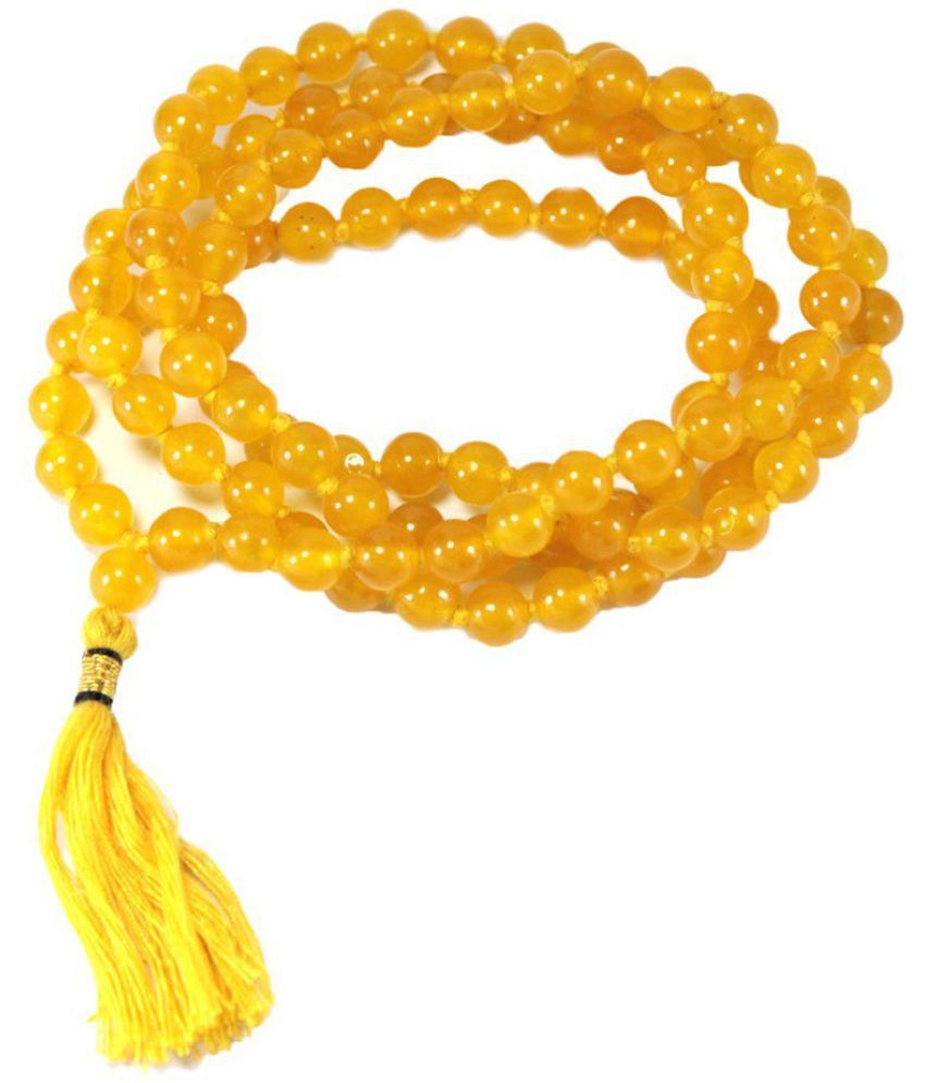     			only 4 you Yellow Agate (Hakik) Mala