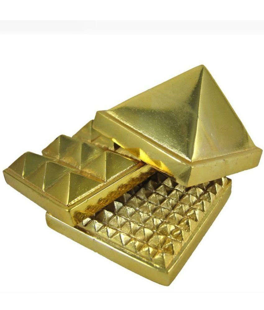     			Queen Collection Brass Vastu Pyramid - Set of 3