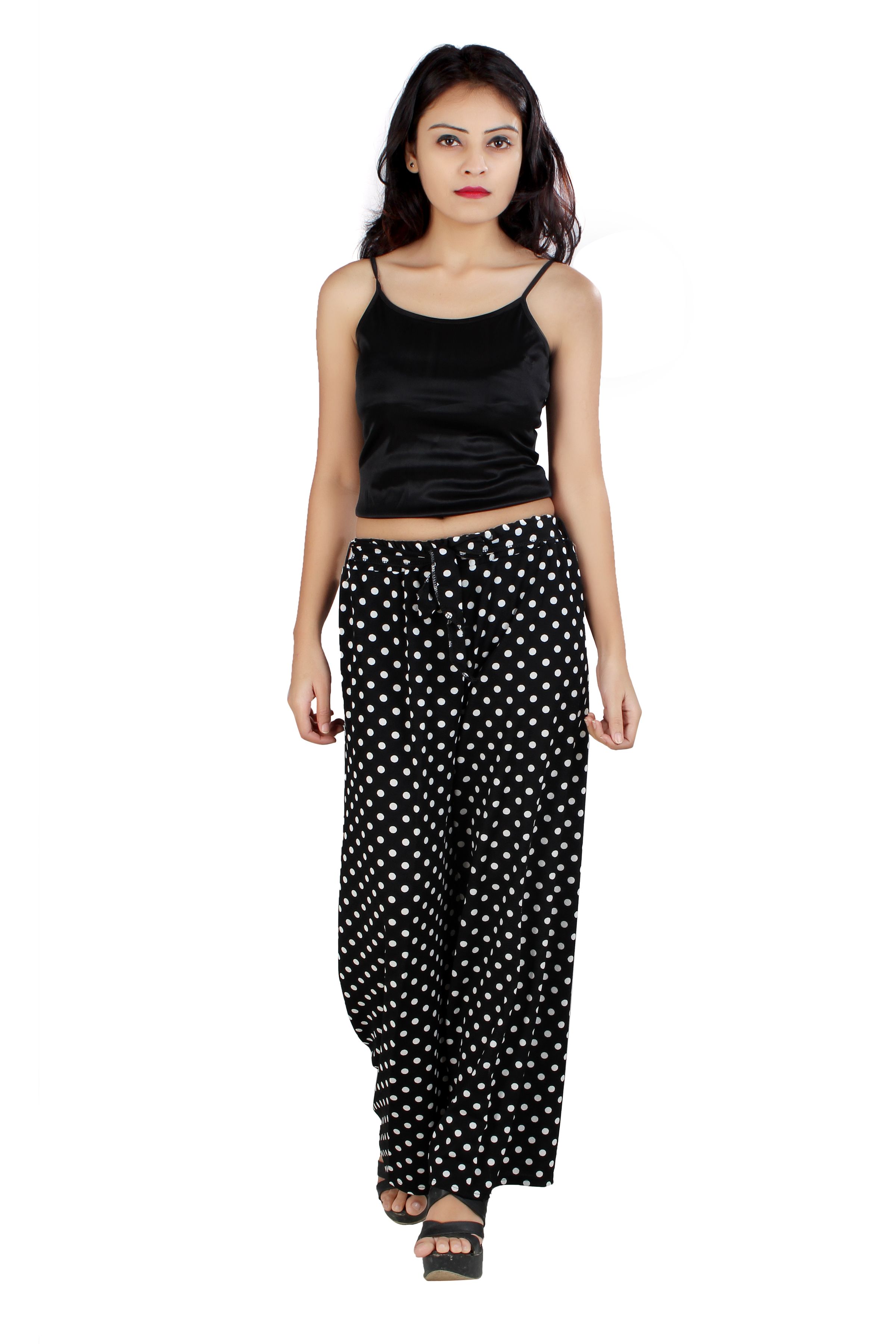 black and white striped flowy pants