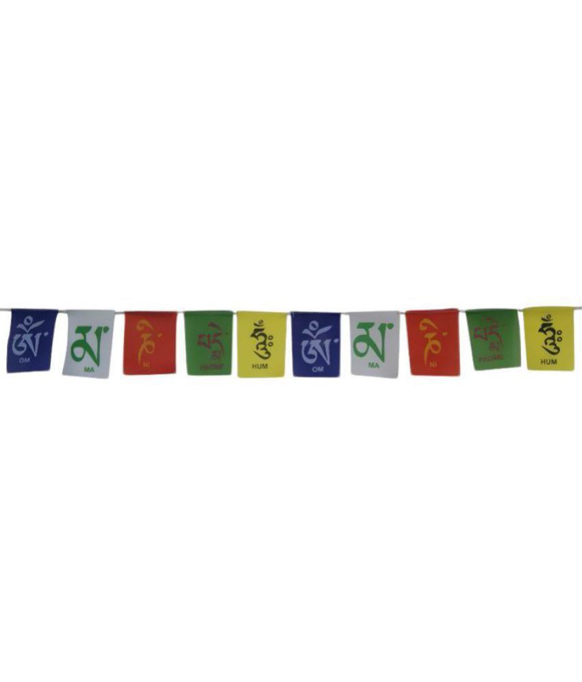     			Queen Collection Multicolour Tibetian Buddhist Prayer Flag for Car & Bike