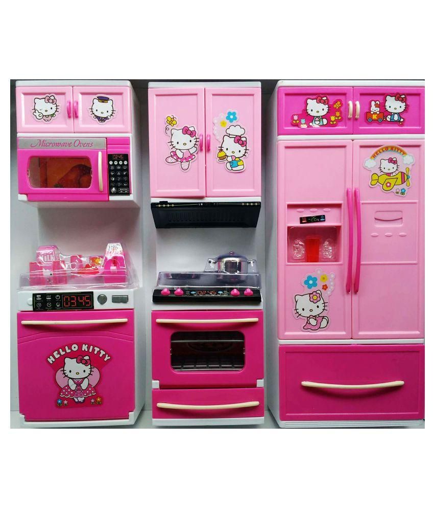 Kitchen Set Kids Luxury Battery Operated Kitchen Set Toy With Light And