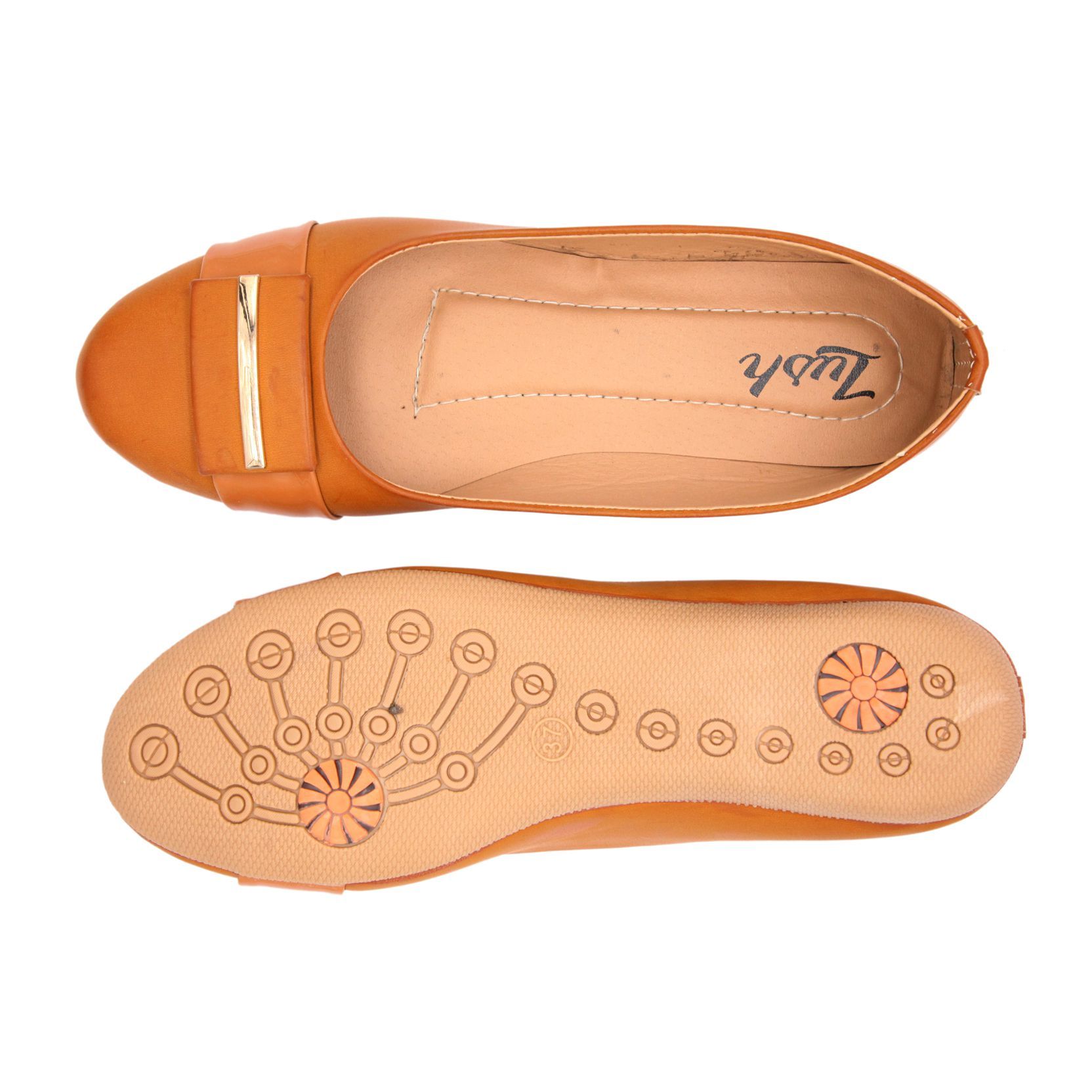 tan ballerina shoes