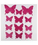 Jaamso Royals Dark Pink Butterfly Animals Animals PVC 3D Sticker