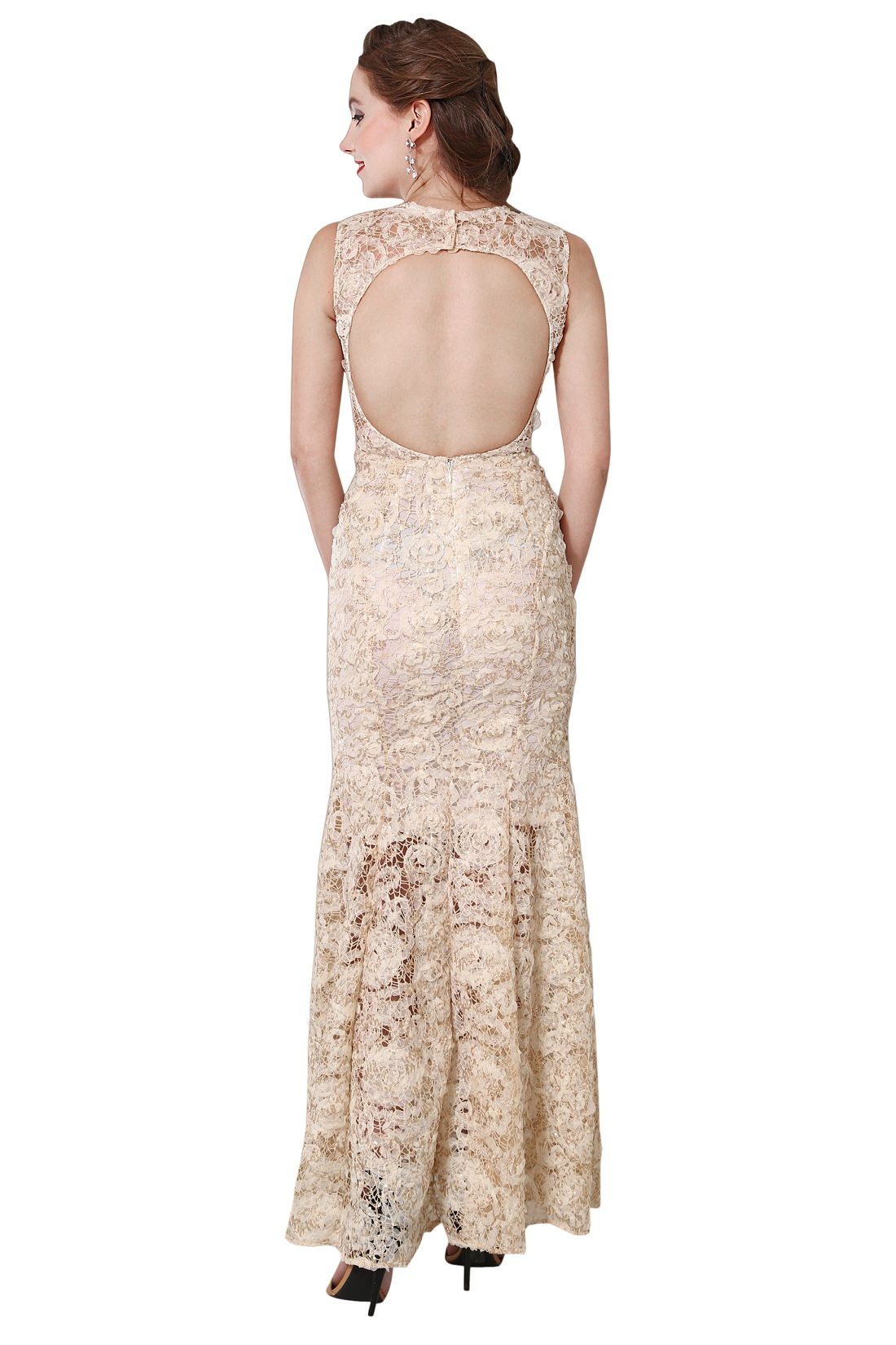 Urs Scuba Off White Gown - Buy Urs Scuba Off White Gown Online at Best ...