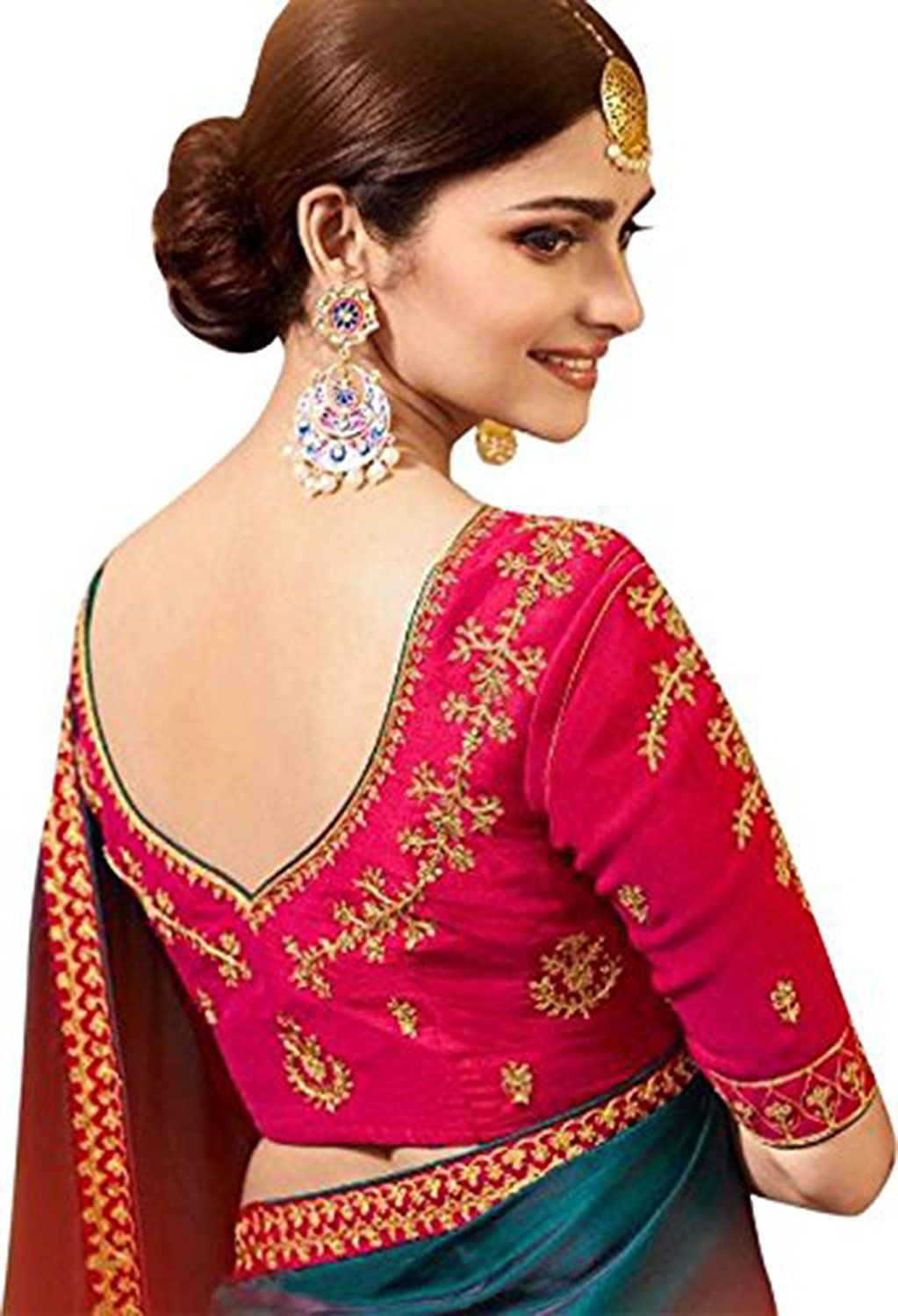 IndianEfashion Green and Red Banarasi Silk Saree - Buy IndianEfashion ...
