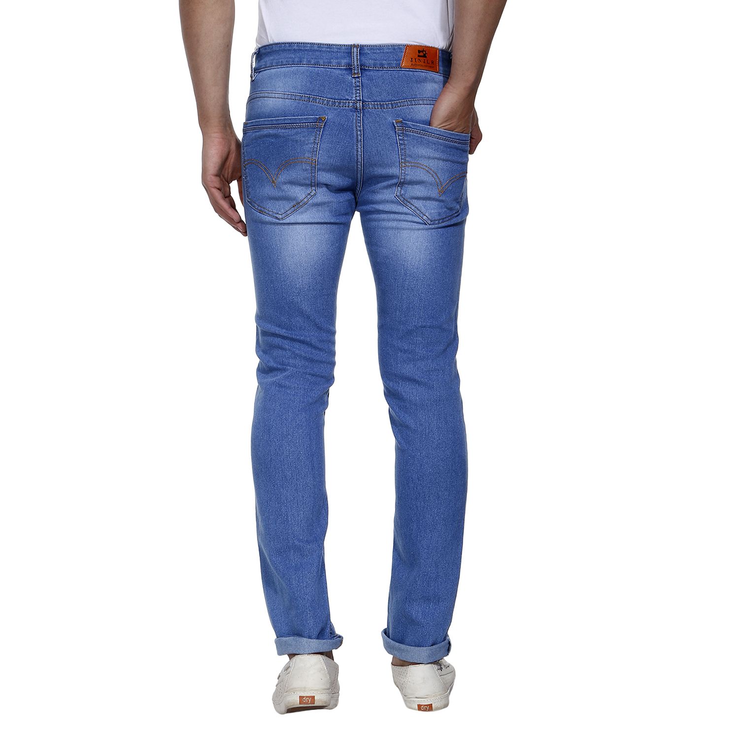 light blue slim jeans