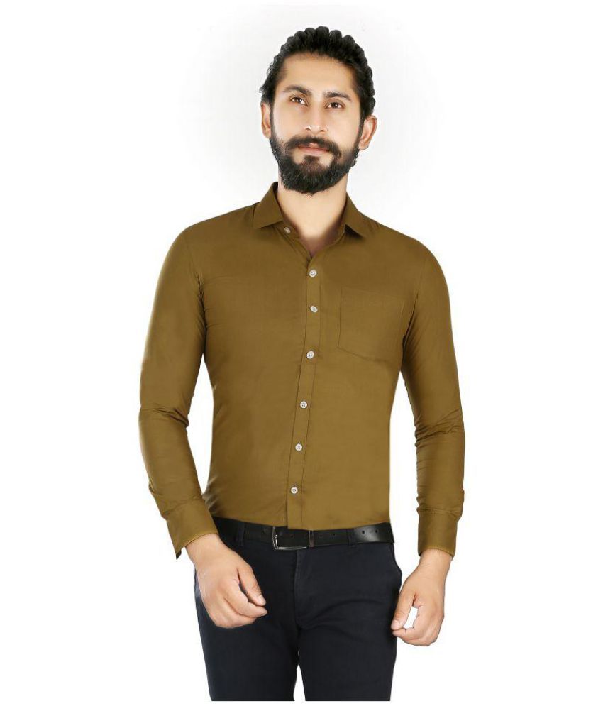 khaki formal shirt