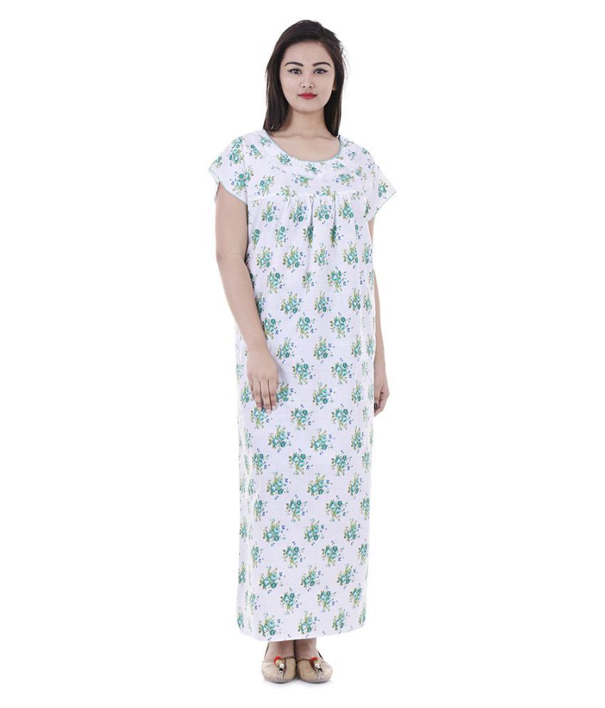 Indian Wholesale Cotton Printed Nightwear Gown Bikini Cover And 