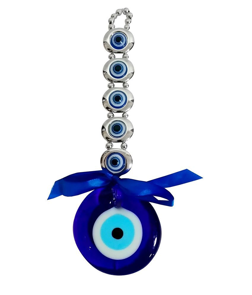     			Queen Collection Feng Shui Big 8 CM dia Evil Eye with 5 eyed circles and total 26 CM length