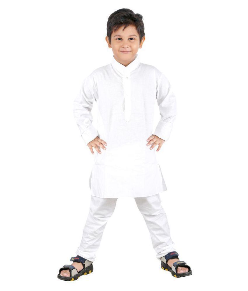 Generation Next White Kurta Pyjama Dress For Boys