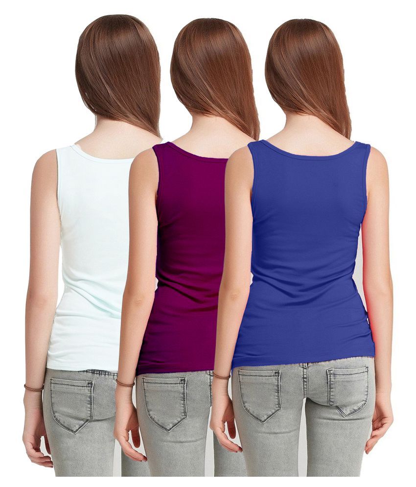 Fashion Line Cotton Lycra Tank Tops - Multi Color - Buy Fashion Line Cotton Lycra Tank Tops 
