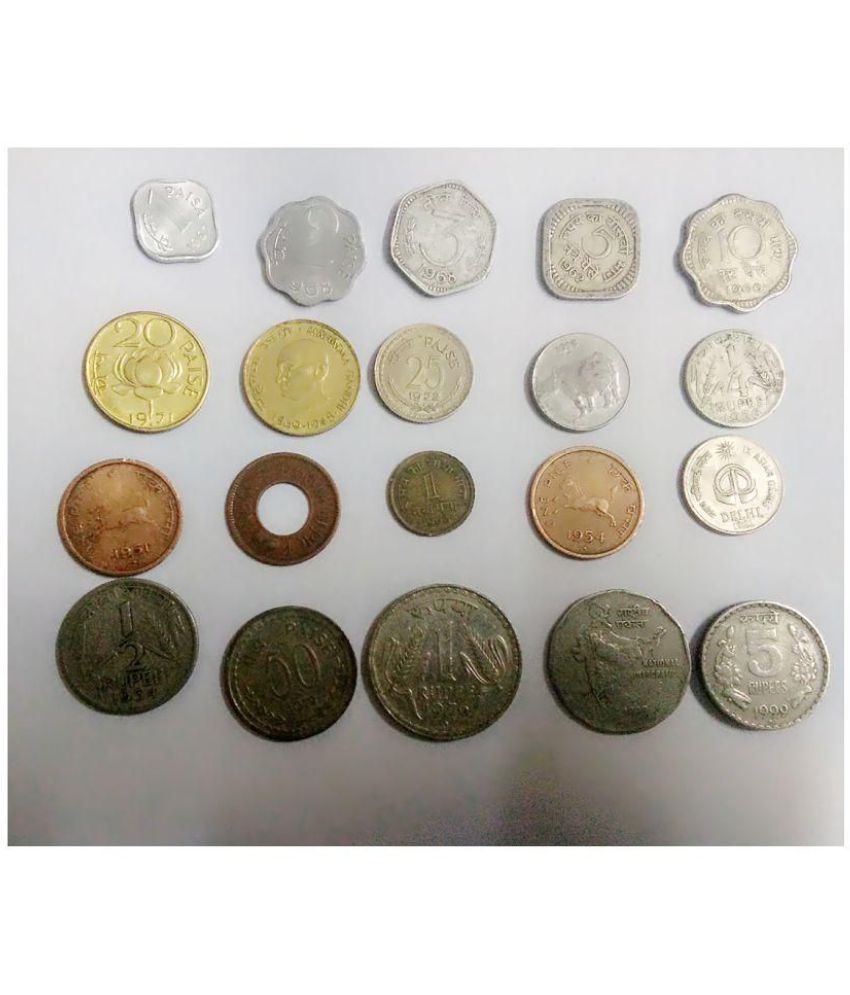    			REPUBLIC INDIA 20 DIFFERENT COINS SET REAL COINS FOR SCHOOLWORK OR COLLECTION
