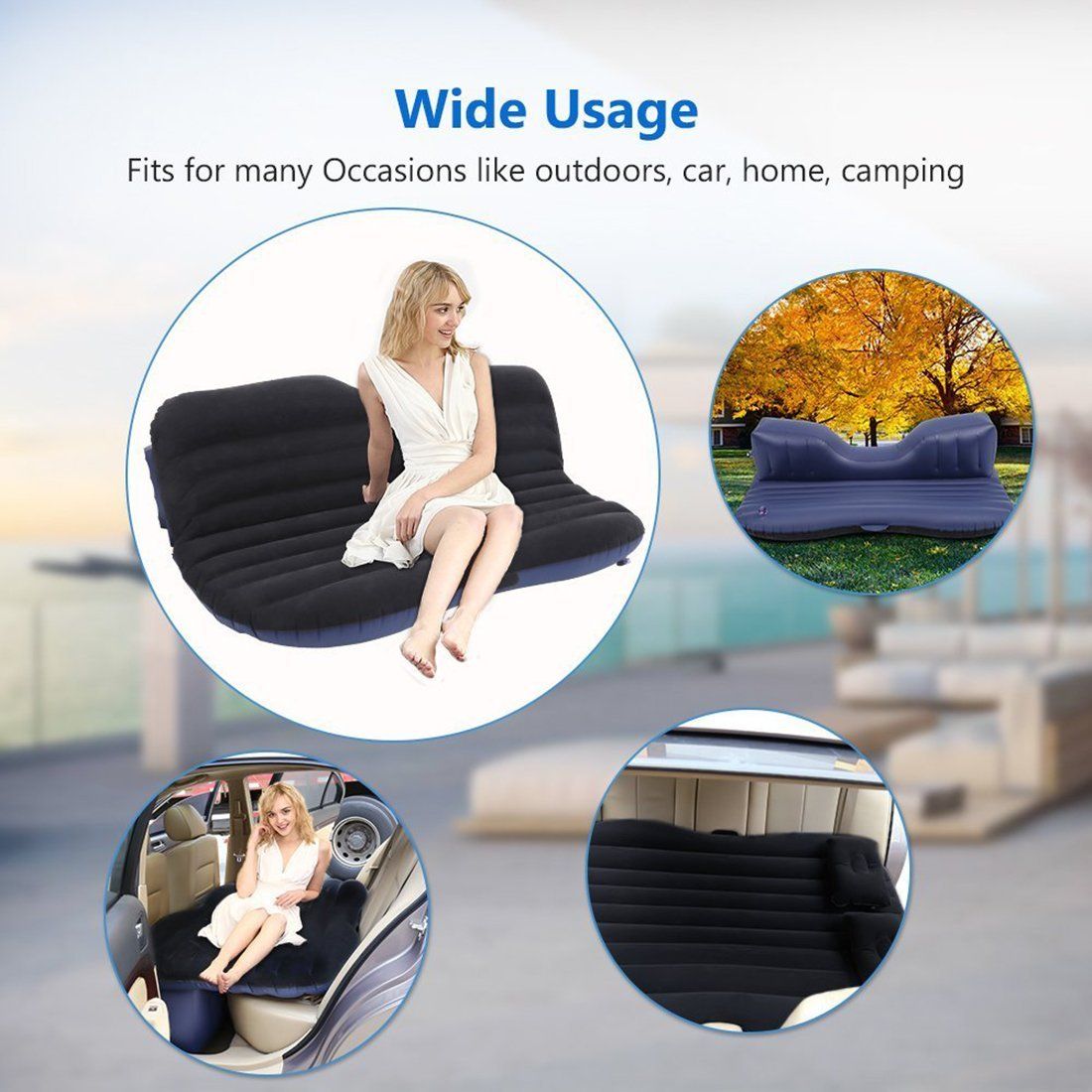 Car Inflatable Bed Self drive Travel Inflatable Air Bed Car Air