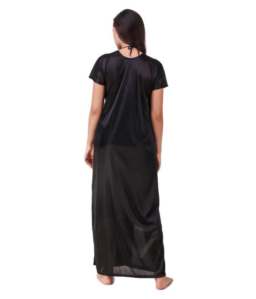 black satin night suit