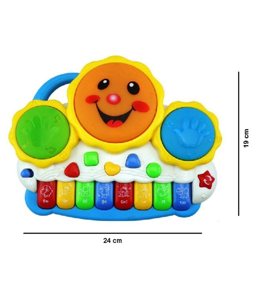 maruti enterprise Drum Keyboard Musical Toys with Flashing Lights