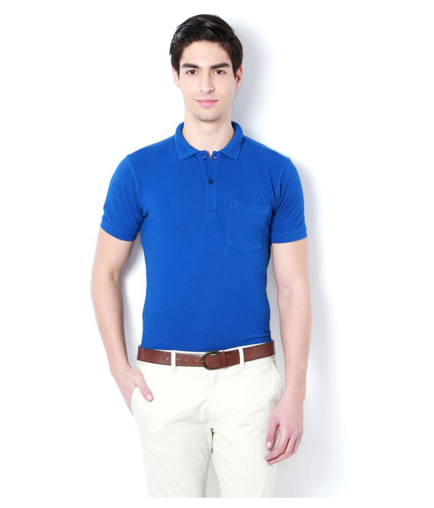 Allen Solly Blue Regular Fit Polo T Shirt - Buy Allen Solly Blue ...
