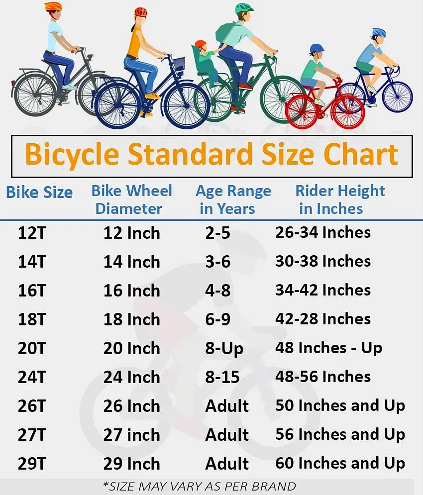 Standard ladies outlet bike size