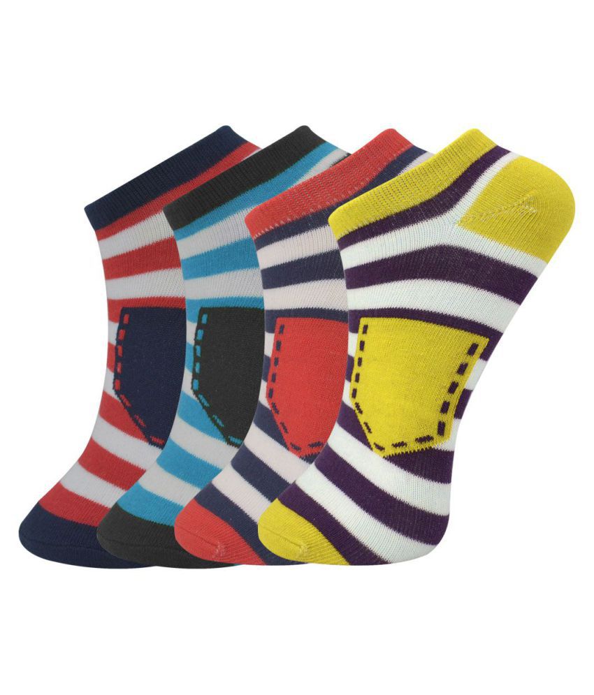 Pocket Print Ankle Socks-Pack of 4: Buy Online at Low Price in India ...