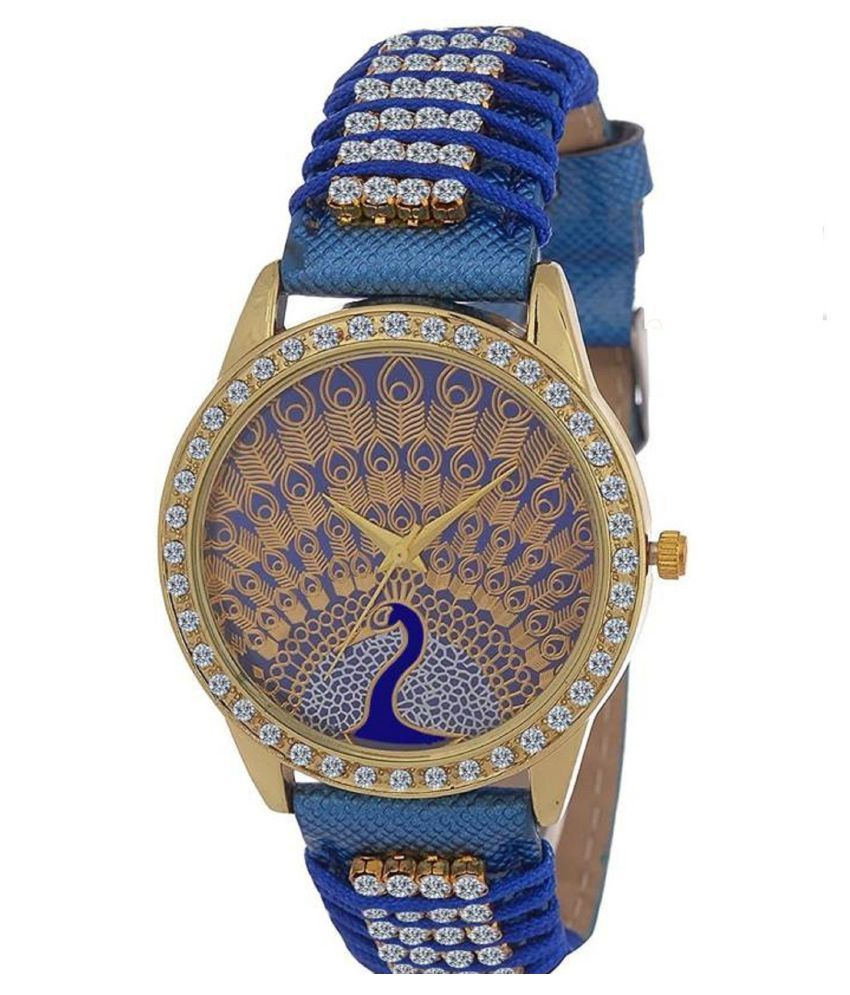 blue designer watch