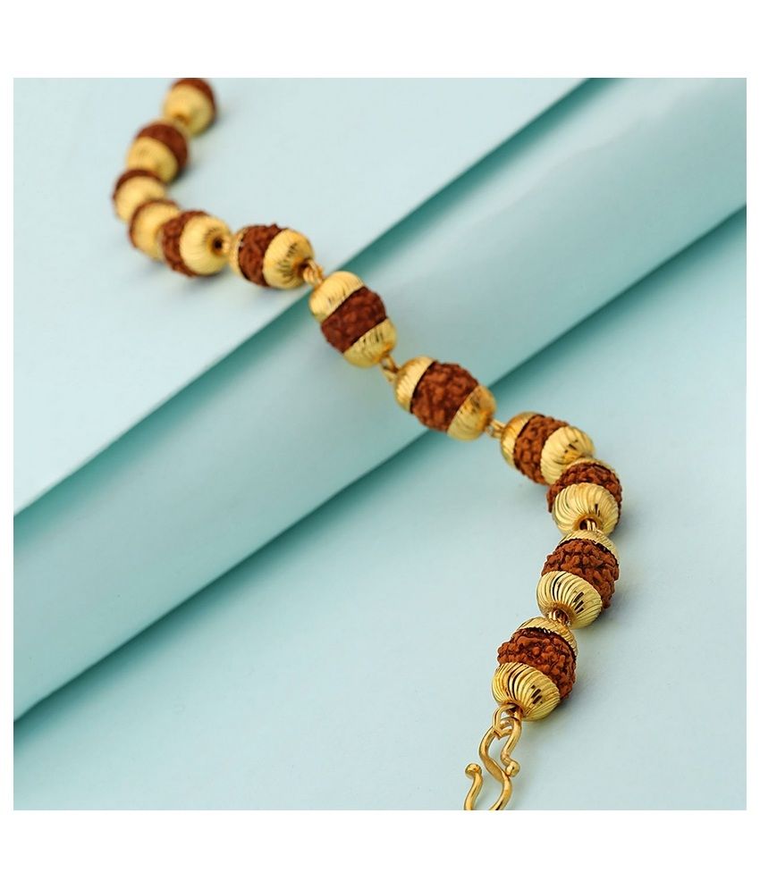 Dare by Voylla Rudraksha Beads Studded Gold Plated ...