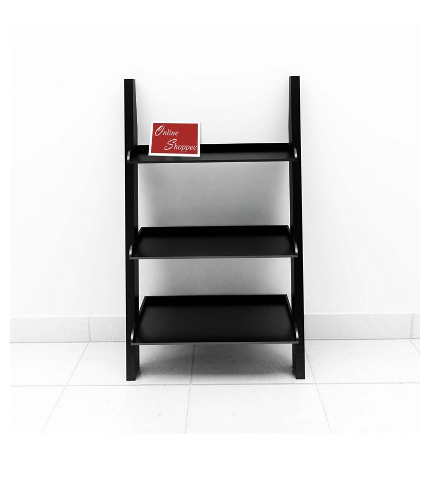 Onlineshoppee Escalera Leaning Bookcase Showcase Bookshelf Ladder