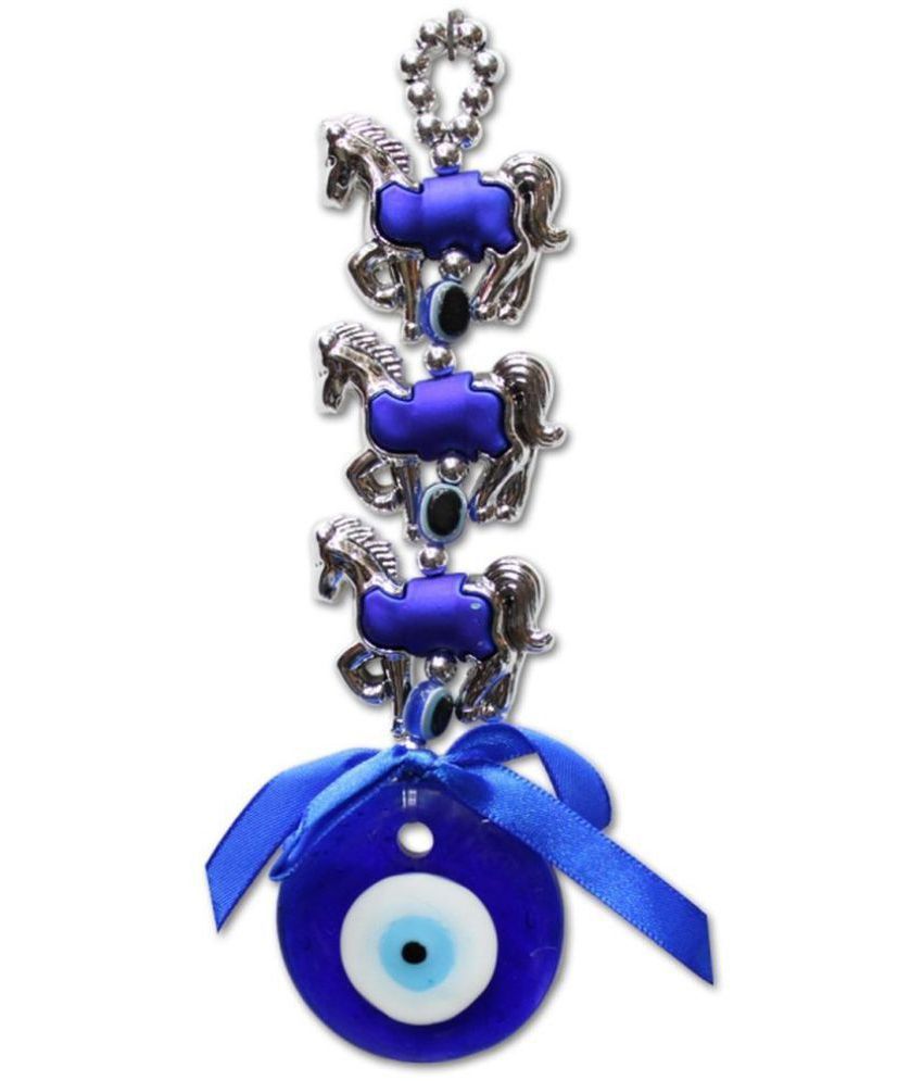     			King Collection Blue Glass Evil Eye Fengshui