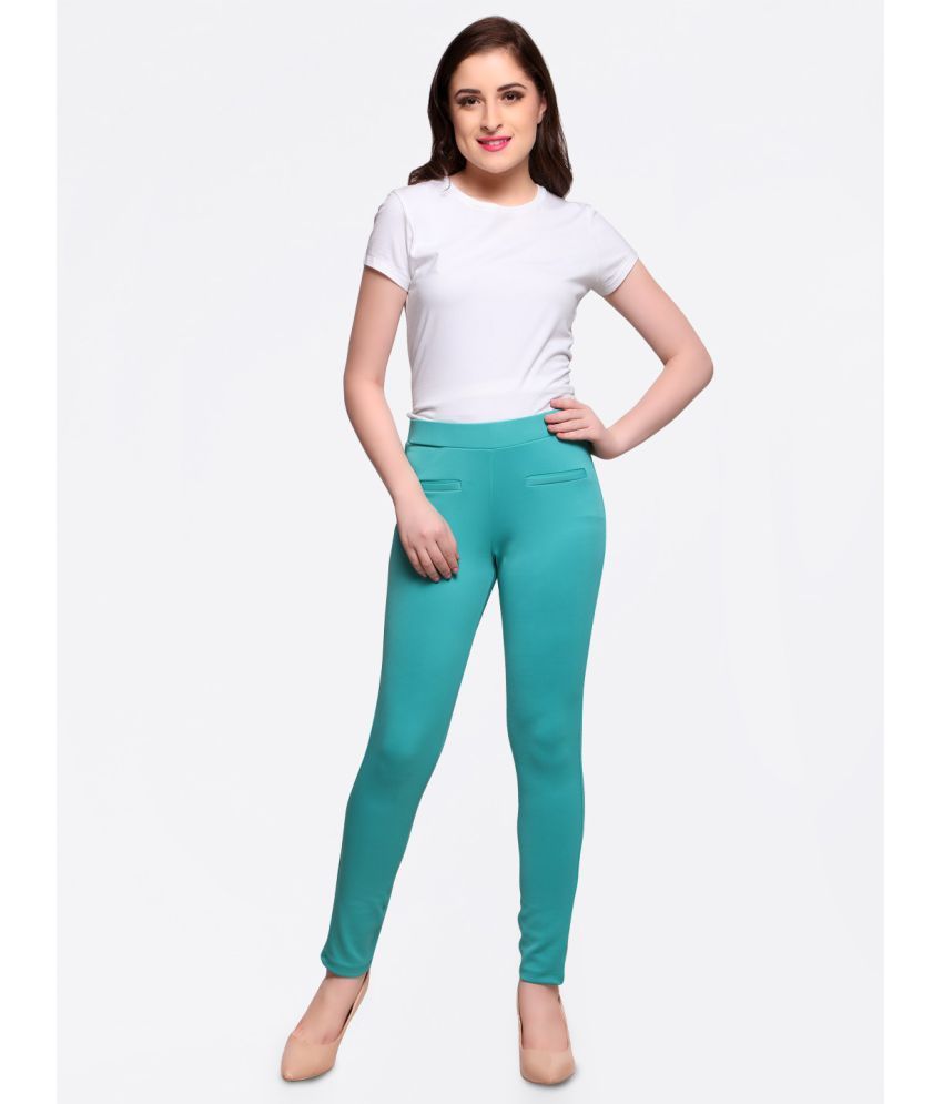     			Smarty Pants Poly Cotton Jeggings - Green