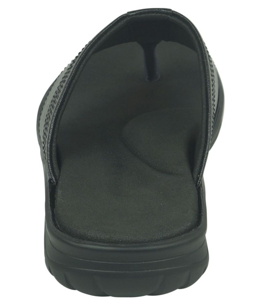 Doctor choice MCR-5005-BLACK-12 Black Leather Slippers Price in India ...