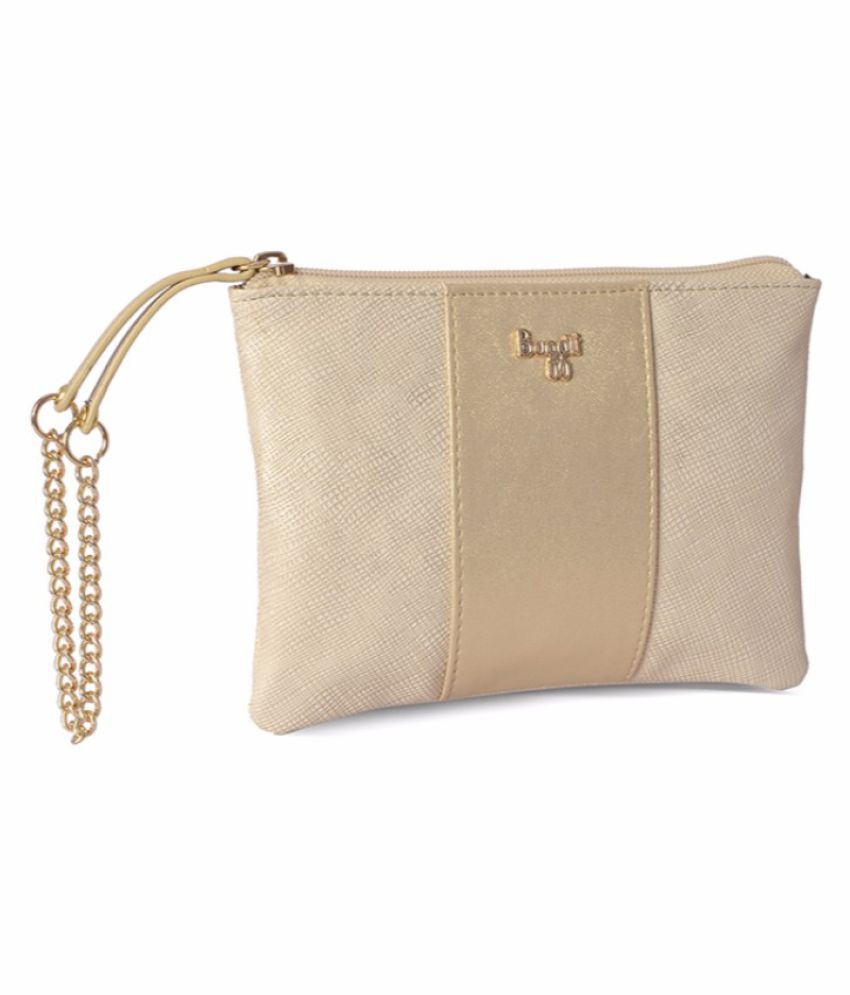 baggit golden clutch