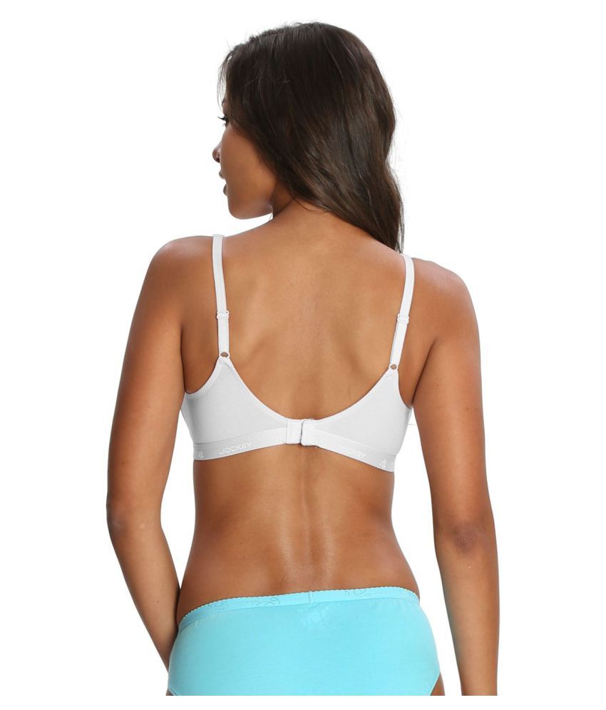 Buy Jockey Cotton Plunge Bra White Online at Best Prices in India