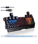 Yanni SADES Blademail/K8 Wired Computer USB Gaming Keyboards for PC Gamers, 19 non-conflict keys, Metal Case, 7 Colors Blacklight