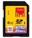 Strontium Nitro 64GB SDXC Memory Card UHS-1 U1 85MB/S Class 10 (SRN64GSDU1)