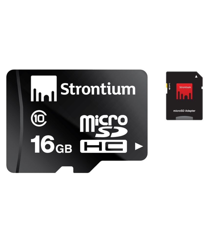     			Strontium 16GB Class 10 MicroSDHC Memory Card With SD Adaptor (SR16GTFC10A)