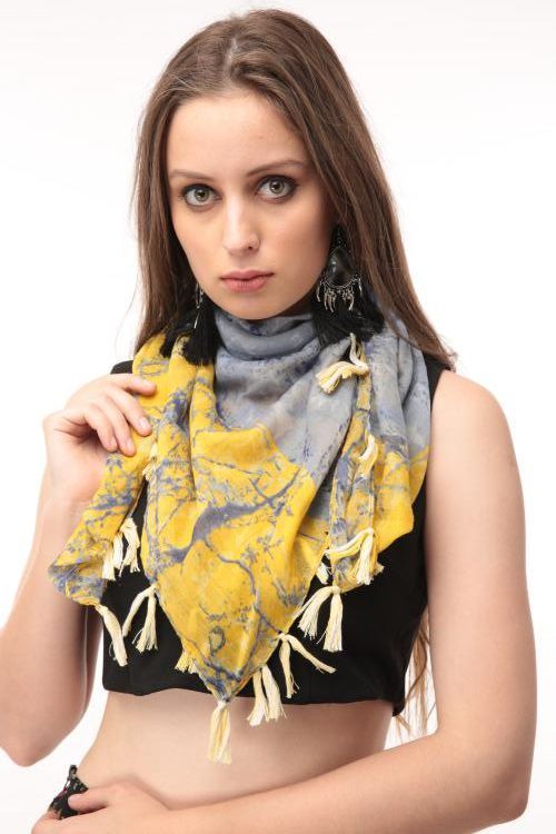 Niche Yellow Cotton Scarves Buy Online at Low Price in India Snapdeal